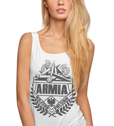Damski tank-top- ARMIA (SZARY)